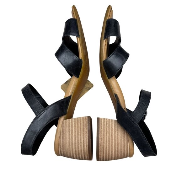 Born Sadie Ankle Strap Sandals Women's Black Leather Block Heel, Size 7M NWOB - Picture 6 of 9
